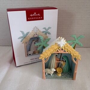 Hallmark Keepsake 2024 For Unto You Nativity Christmas Ornament Azusa Omura Box